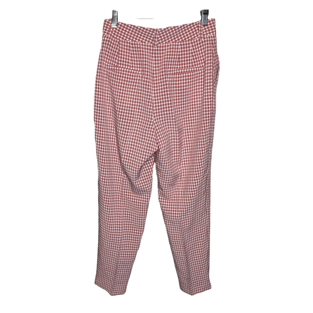 Zara Pink Gingham Tailored Pants - Picture 3 of 6